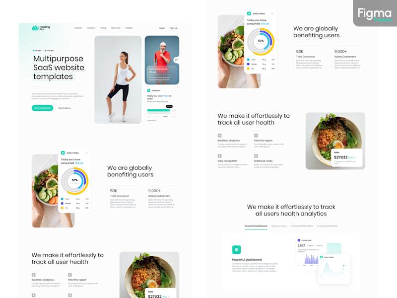 Cover image for Healing Pro - SaaS Landing page Template - Light Mode