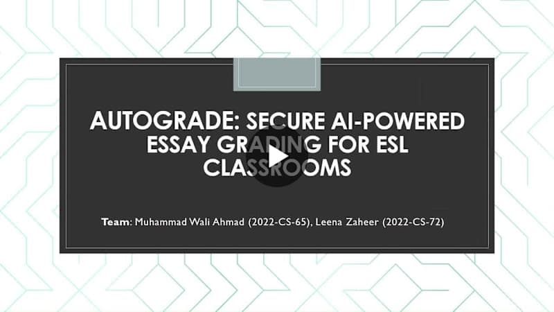 Cover image for AutoGrade: AI-Powered Essay Grading System