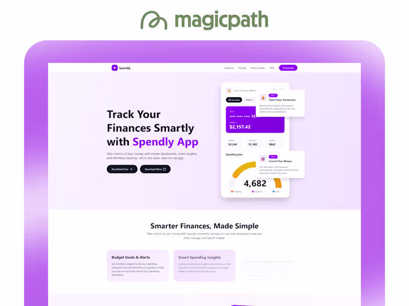 Cover image for Landing Page Design/Development through Magicpath AI