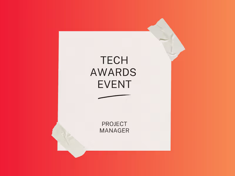 Cover image for Tech Company Awards Event Project: National awards ceremony ...