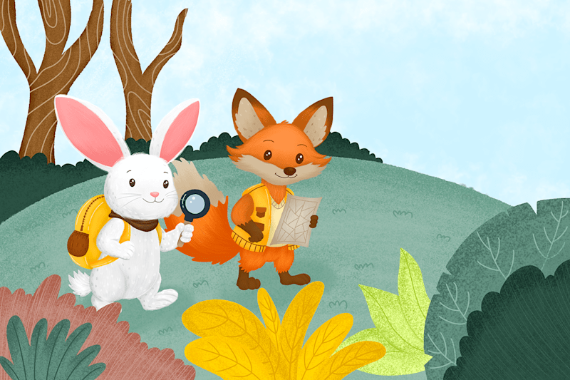 Cover image for A Whimsical Adventure: Bunny and Fox :: Behance