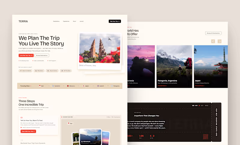 Cover image for TERRA — Travel Agency Landing