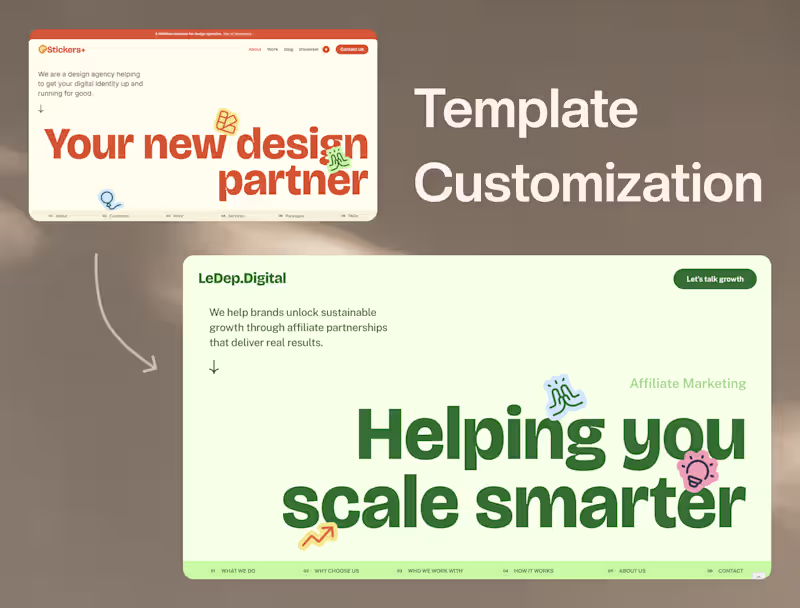 Cover image for Webflow Template Customization