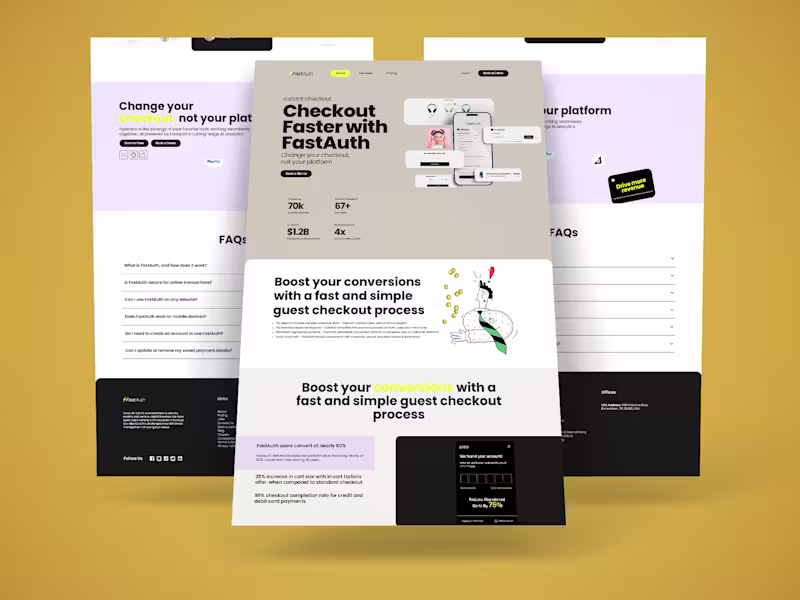 Cover image for FastAuth – Streamlined Checkout & Authentication Platform
