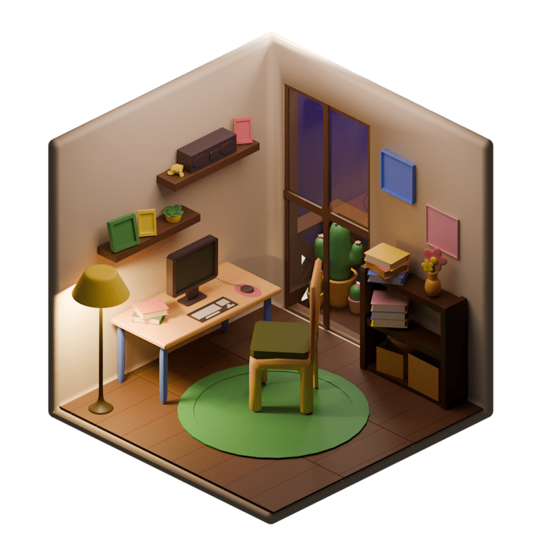 Cover image for  Isometric 3D Room & Interior Design