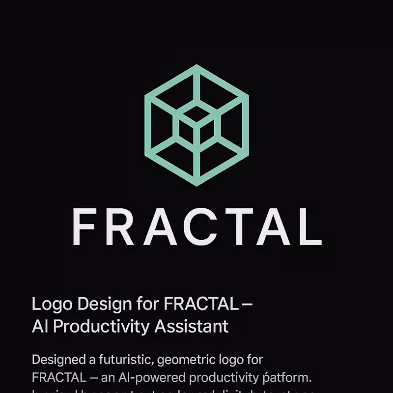 Cover image for Logo Design for FRACTAL – AI Productivity Assistant