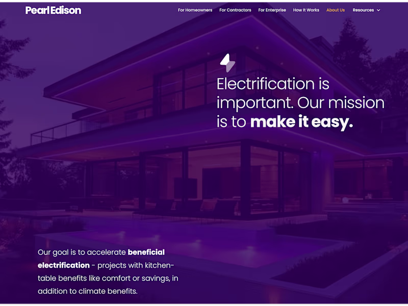 Cover image for Pearl Edison - Home Energy website