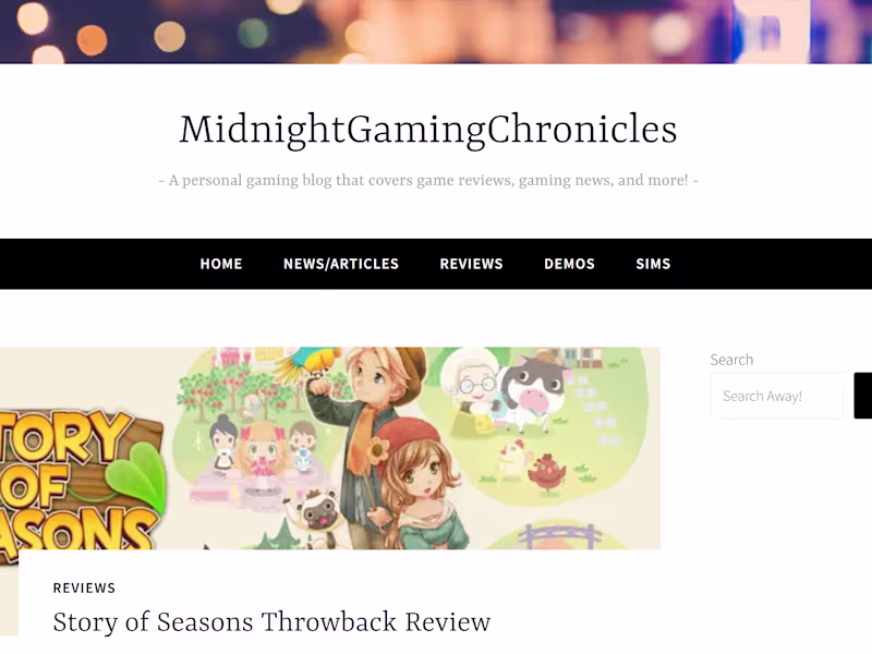 Cover image for WordPress Gaming Blog WebSite