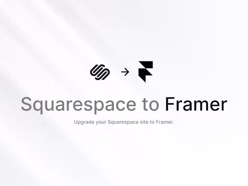 Cover image for Squarespace to Framer Migration
