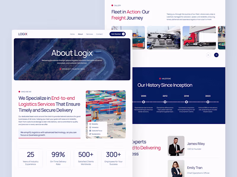 Cover image for Logistics Website Design