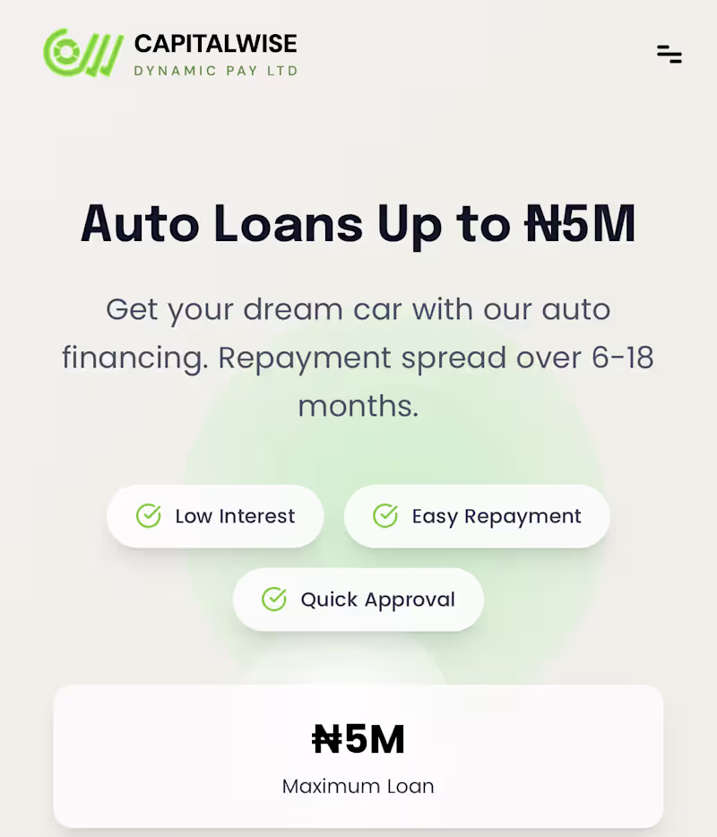 Cover image for Capital Wise – Financial Management & Loan Platform
