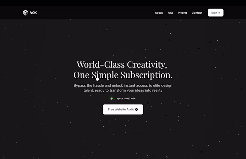 Cover image for VOX Design Agency (Framer)