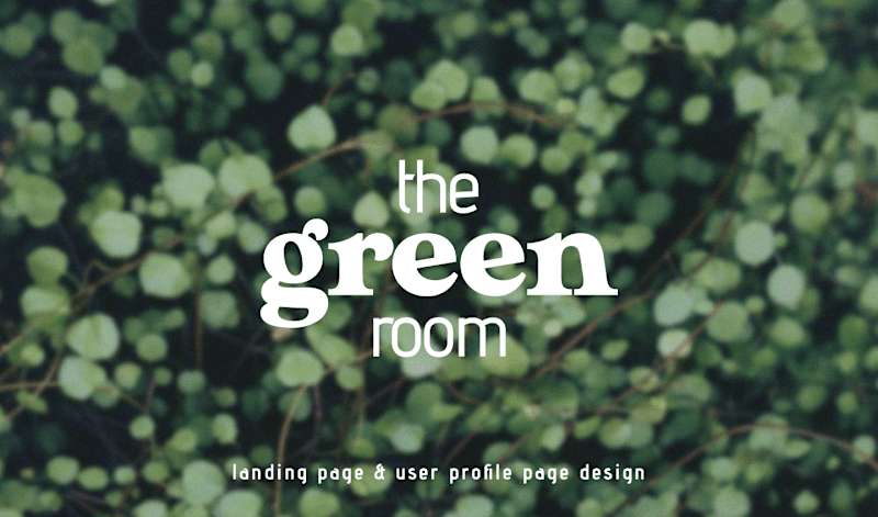 Cover image for THE GREEN ROOM | Web design