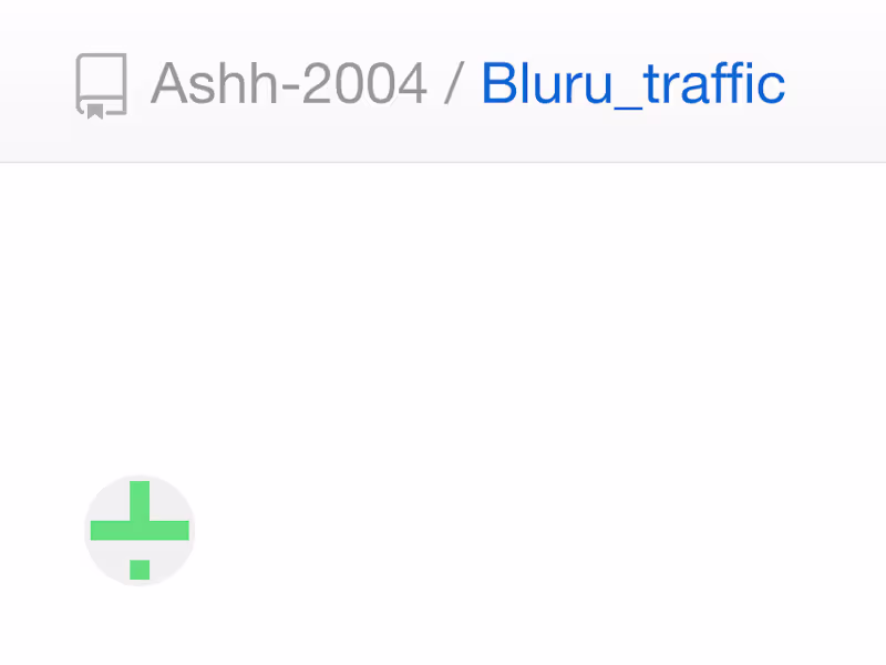 Cover image for GitHub - Ashh-2004/Bluru_traffic
