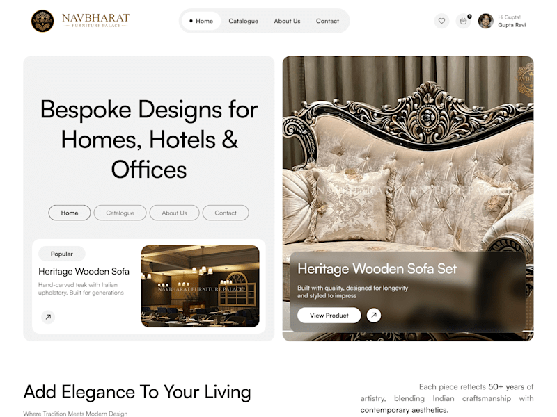 Cover image for Elegant Web Design for Luxury Furniture Brand
