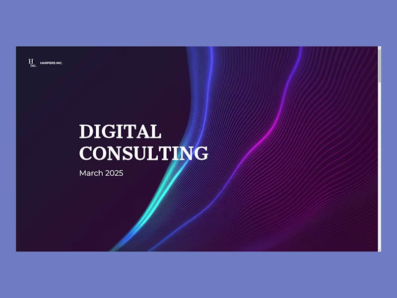 Cover image for Work Sample - Harpers Inc. Landing Page