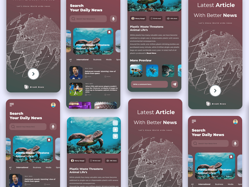 Cover image for News Mobile App Design
