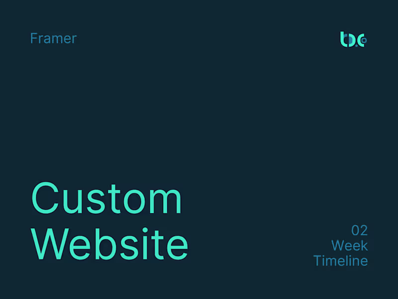 Cover image for Framer Custom Website