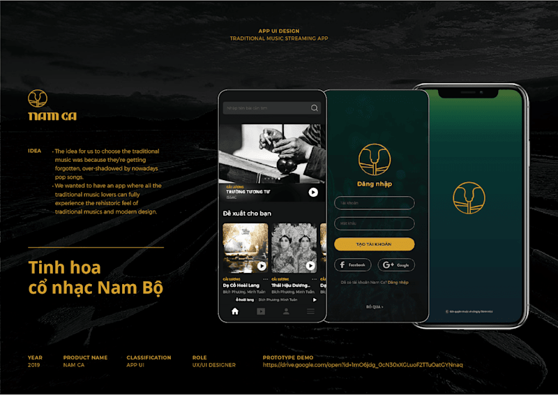 Cover image for Nam Ca Music App - UI Design