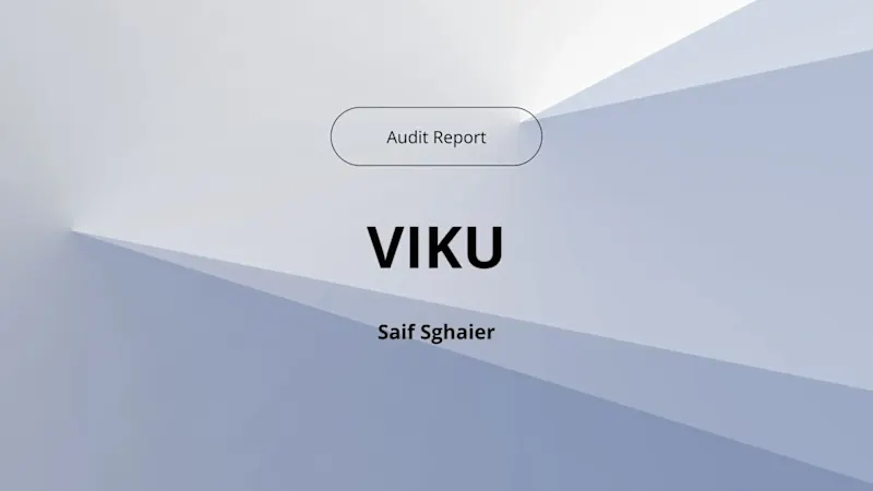 Cover image for Audit Report: Viku Project