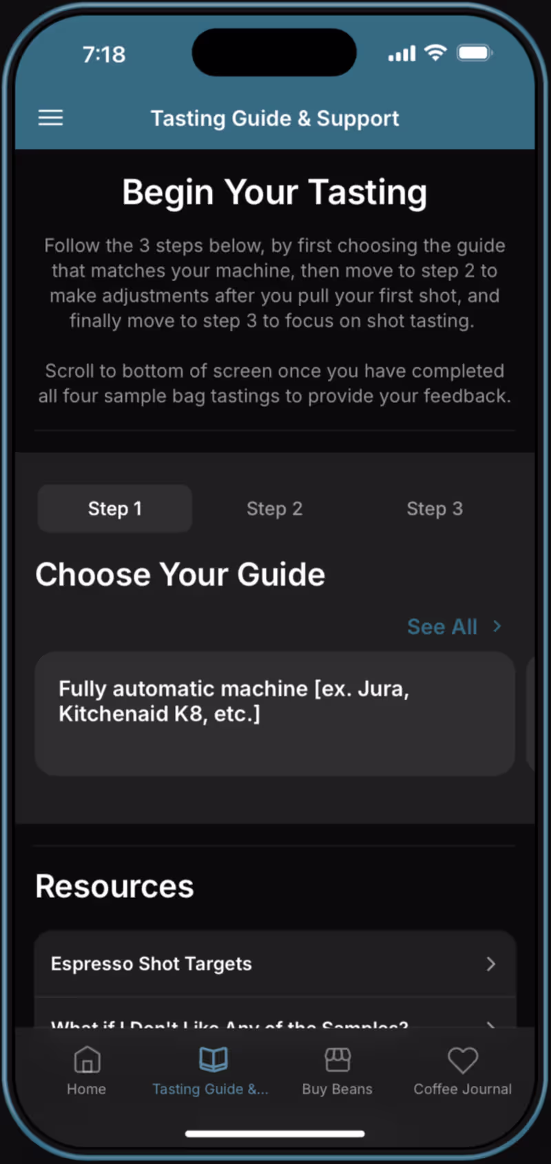 Cover image for Cense Coffee Glide App