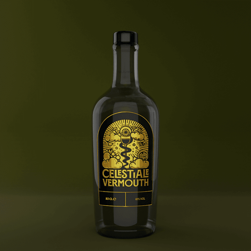 Cover image for Celestiale Vermouth bottle design