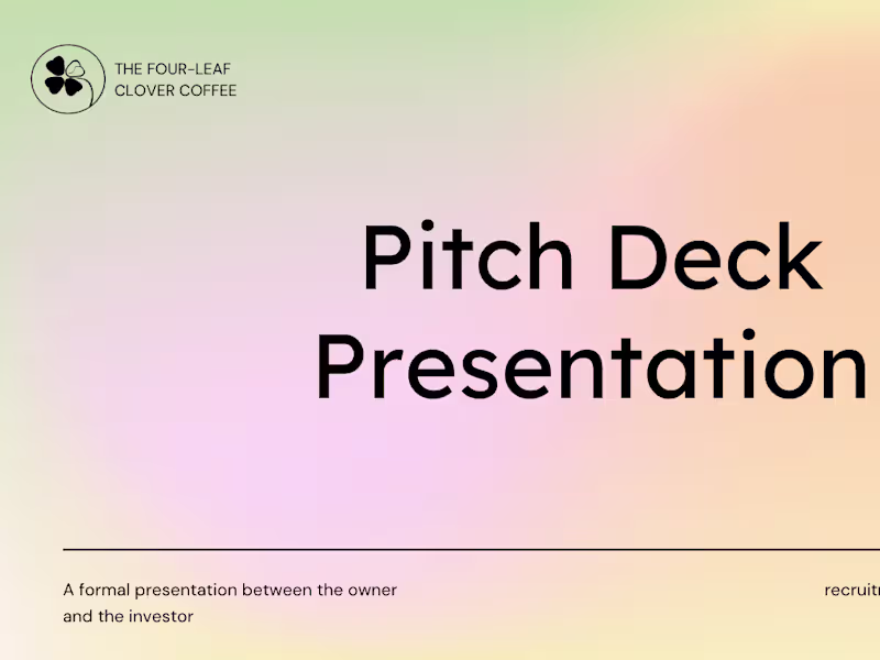 Cover image for Pitch Deck Presentation