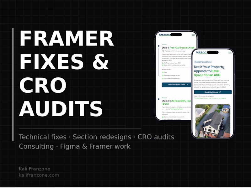 Cover image for Framer Expert — Hourly Support, Fixes & CRO Audits