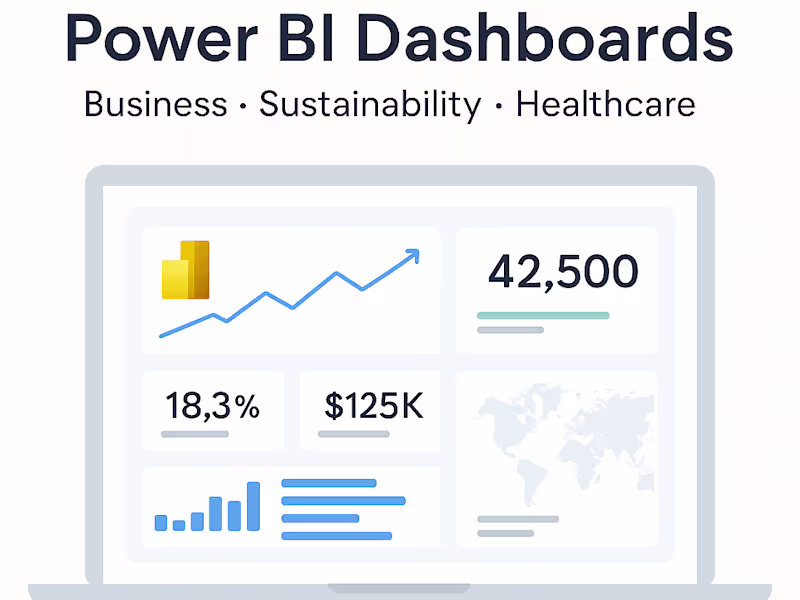 Cover image for Power BI Dashboard for Business or Sustainability KPIs
