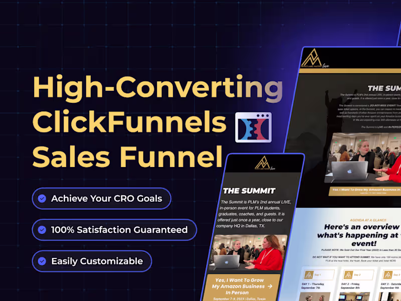 Cover image for I will design high converting Sales Funnel on Clickfunnel ,GHL