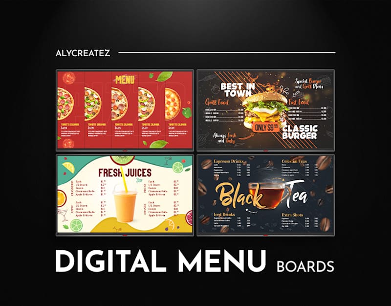 Cover image for Digital Menu Boards Design | Tv Screens