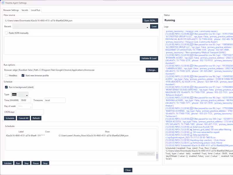 Cover image for Flowtra-powered web automation for healthcare ops/RCM