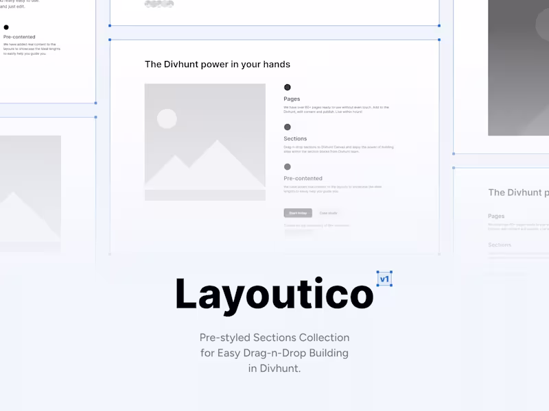 Cover image for Layoutico - Web Layout Kit for Divhunt (No-code)