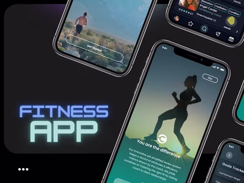 Cover image for Fitness app UI design :: Behance