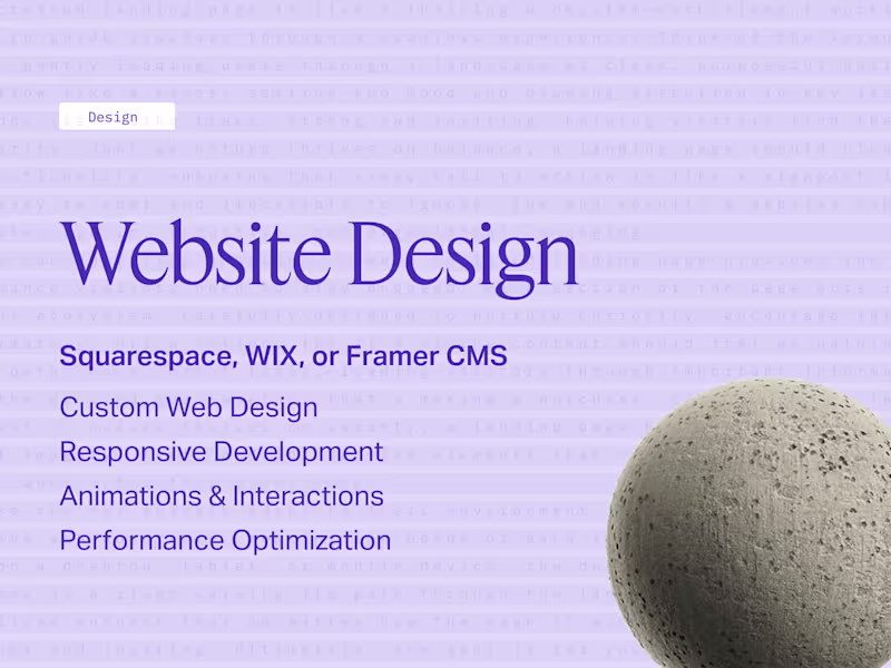 Cover image for Website Design ( 5 - 10 pgs )