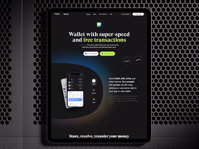 Cover image for P2P Wallet Landing page