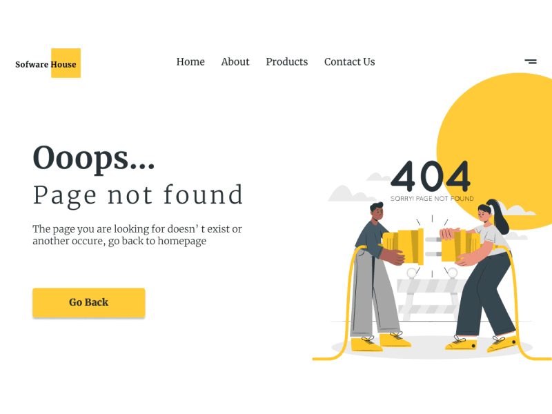 Cover image for  404 Page UI Design