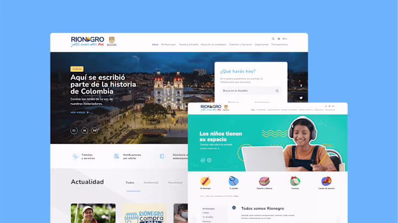 Cover image for Rionegro: City Hall Website Redesign