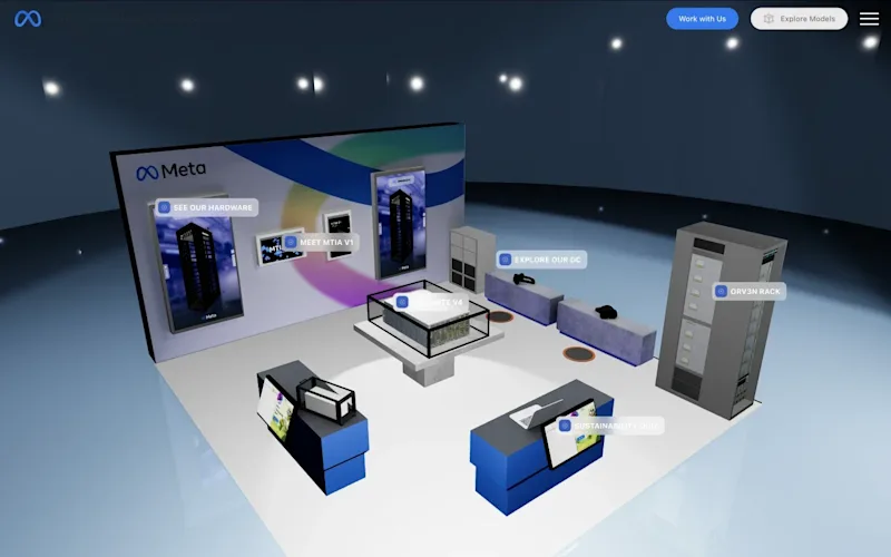 Cover image for Meta at OCP - Interactive Touchscreen Event Stand 