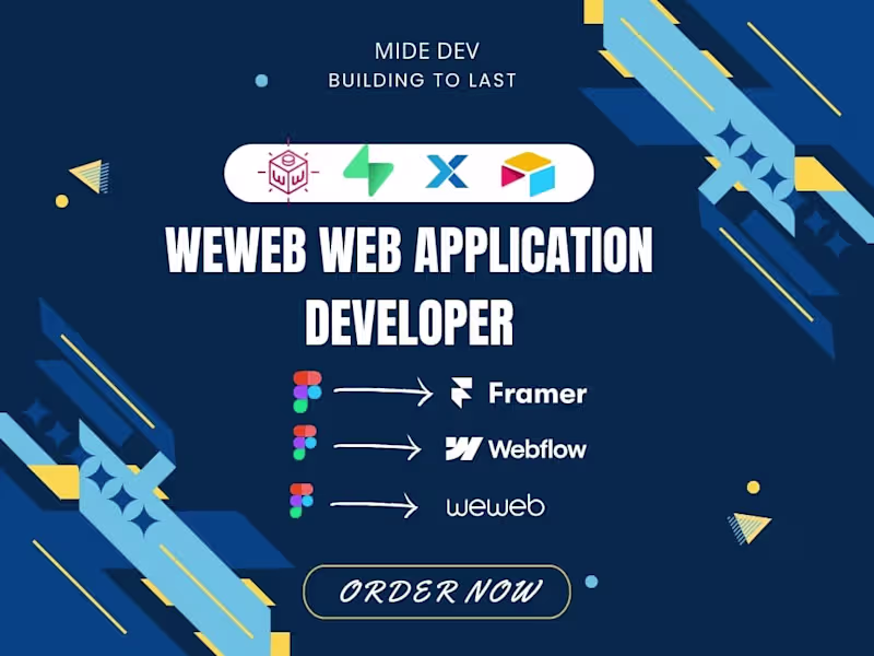 Cover image for I will be your web app developer using weweb xano and supabase 