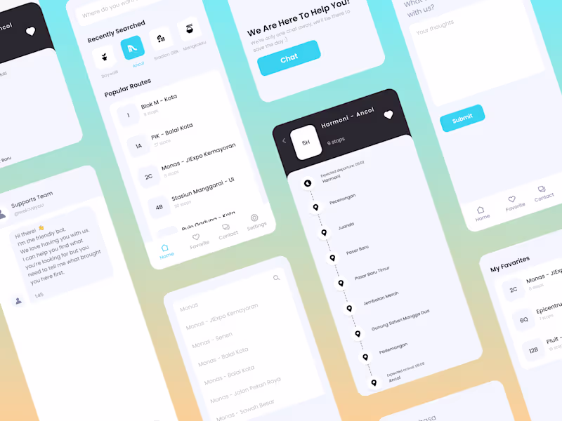 Cover image for UI Design for TransJakarta Route Mobile App