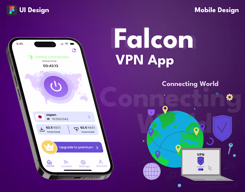Cover image for Falcon VPN Mobile App