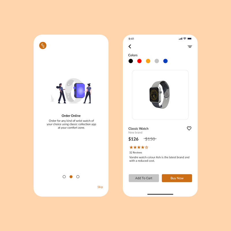 Cover image for Wrist watch E-commerce Design