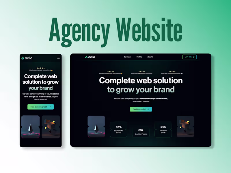 Cover image for Acllo - Web Agency | Full-stack (MERN)