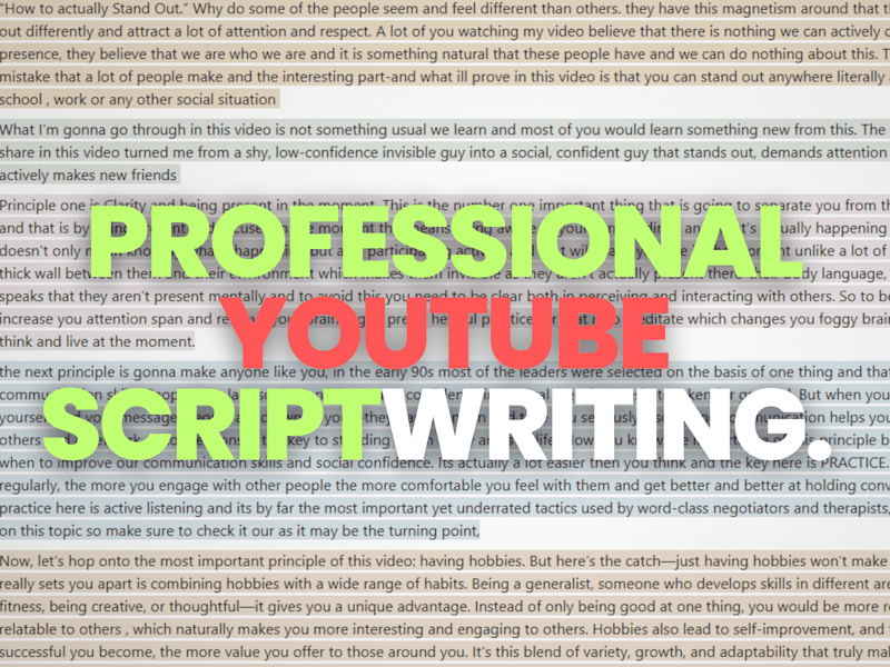 Cover image for Engaging YouTube Scriptwriting for Maximum Audience Retention.