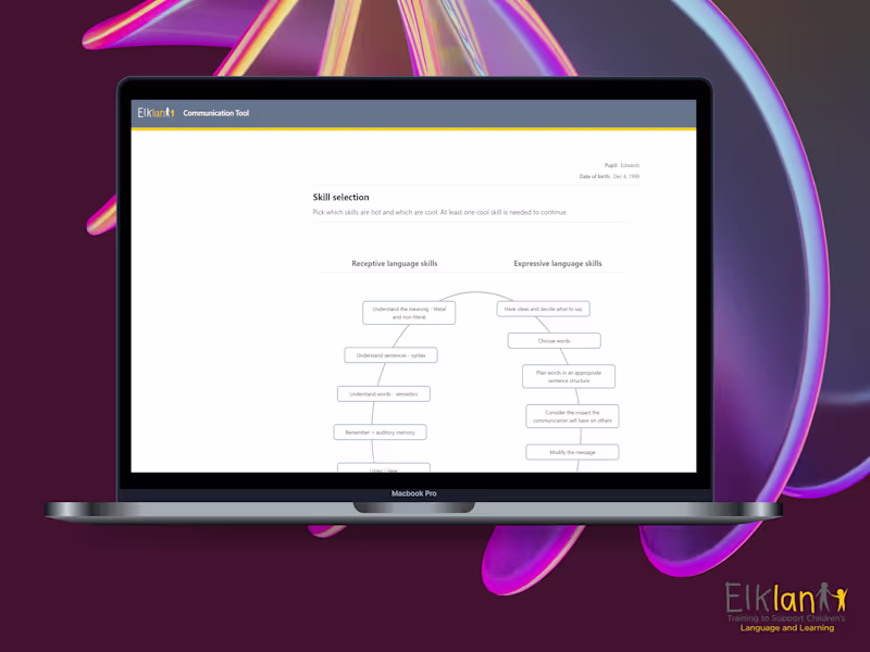 Cover image for Elklan Training Institute: Internal Tool