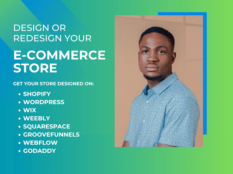 Cover image for I will design professional shopify store, redesign shopify store