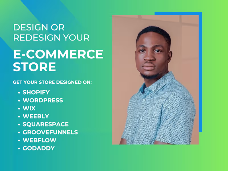 Cover image for I will design professional shopify store, redesign shopify store