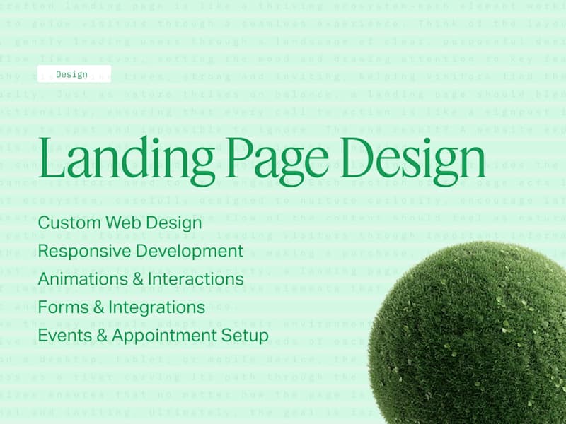 Cover image for Landing Page Design (1-2 pages)