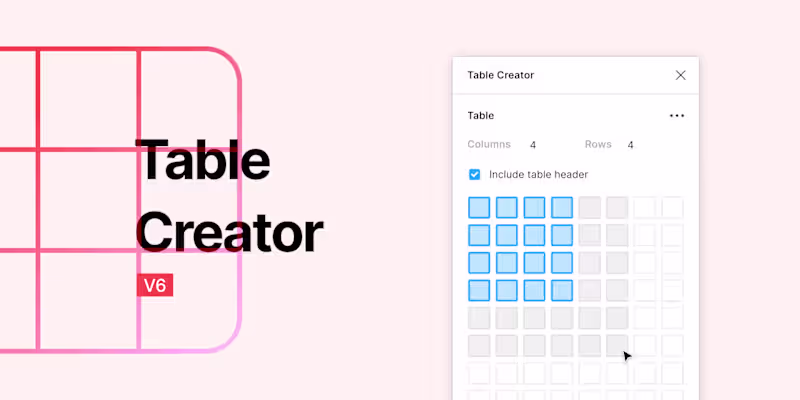 Cover image for Table Creator Figma Plugin